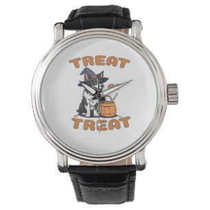 Border Collie Halloween Dog Costume “Treat or Trea Watch