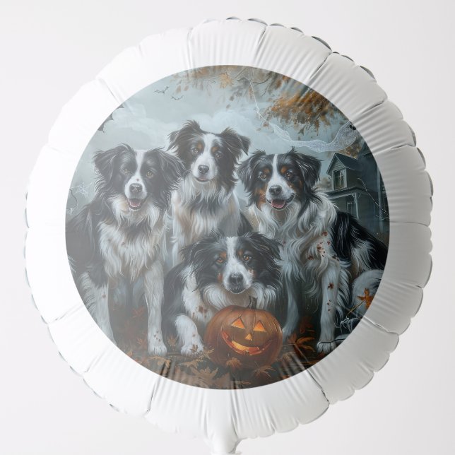 Border Collie Halloween Night Doggy Delight  Balloon (Front)