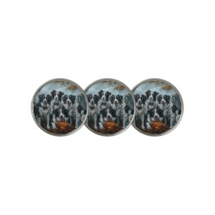 Border Collie Halloween Night Doggy Delight Golf Ball Marker