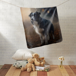 Border Collie Halloween Scary Baby Blanket