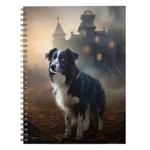 Border Collie Halloween Scary  Notebook