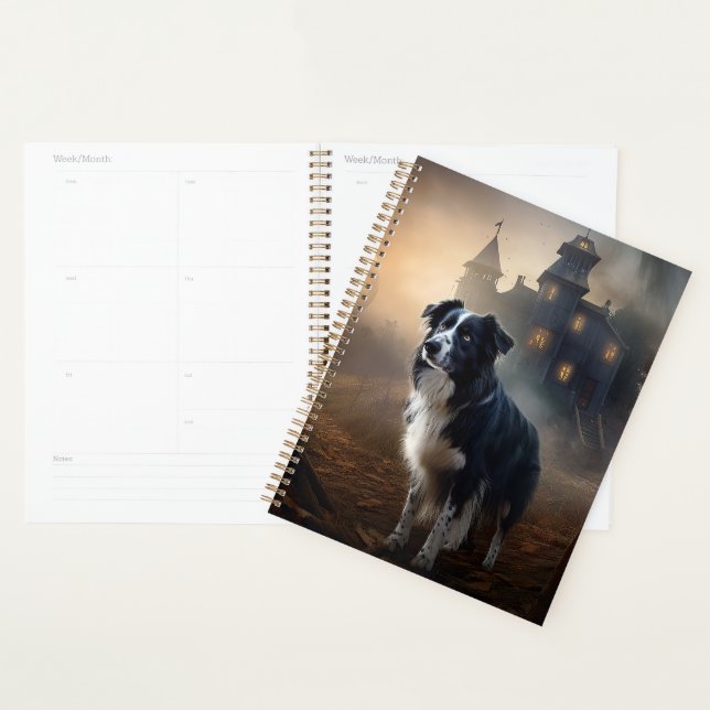 Border Collie Halloween Scary  Planner (Display)