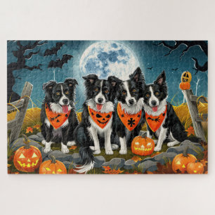 Border Collie Halloween Spooky Jigsaw Puzzle