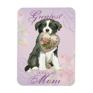 Border Collie Heart Mom Magnet