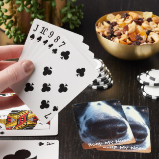 Border Collie Heeler Mix Dog Boop My Nose Photo Poker Cards