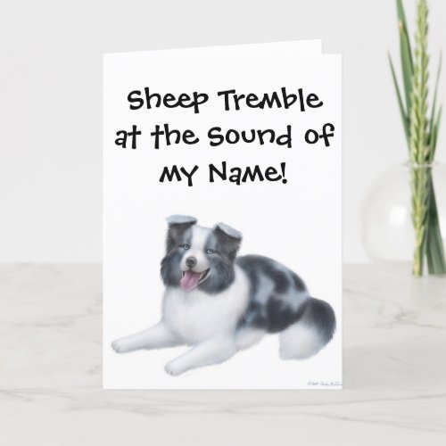 Border Collie Herding Dog Greeting Card