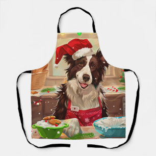 Border Collie Holiday Baking: Festive Christmas Apron