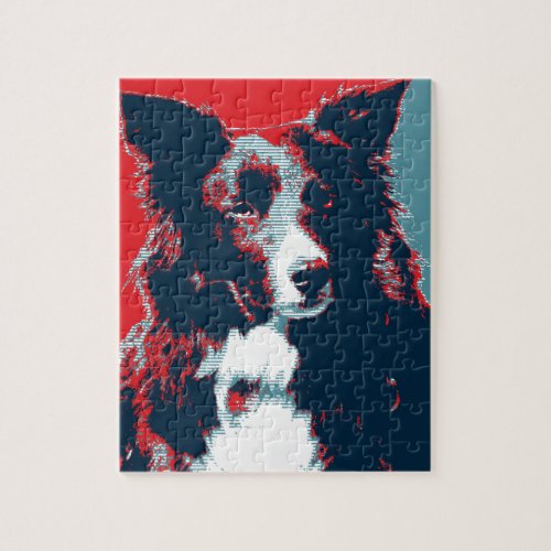 Border Collie Hope Parody Poster Jigsaw Puzzle