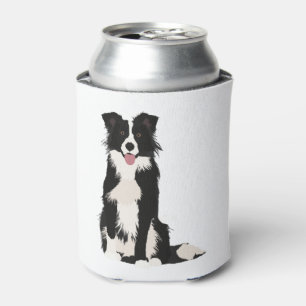 Border Collie Illustration! Can Cooler