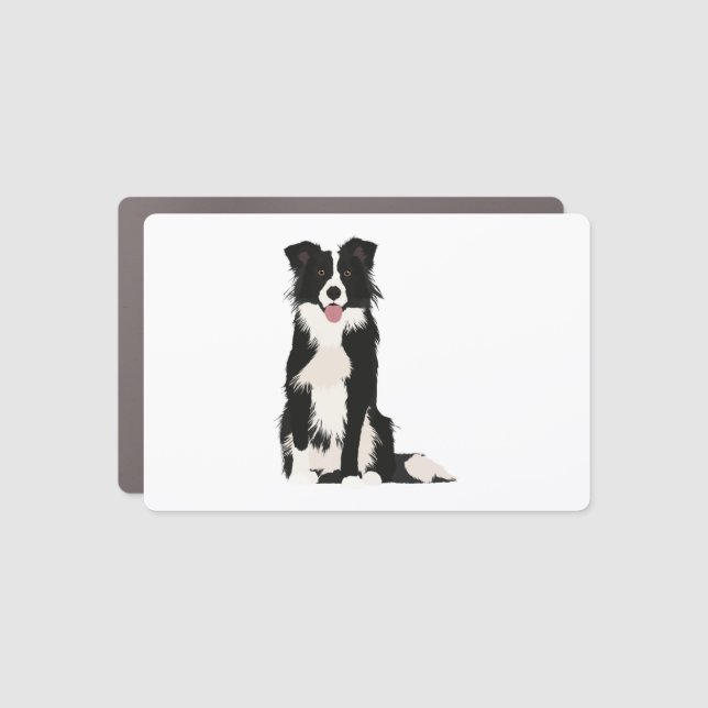 Border Collie Illustration! Car Magnet (Front)
