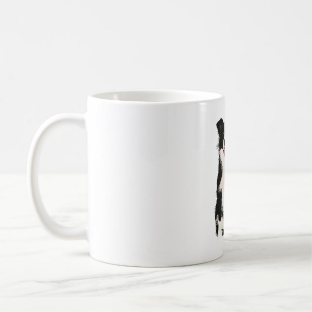 Border Collie Illustration! Coffee Mug (Left)