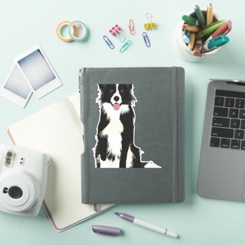 Border Collie Illustration Sticker