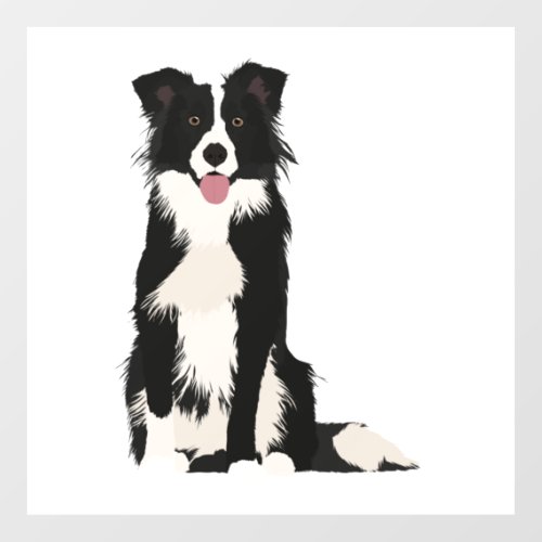 Border Collie Illustration Wall Decal