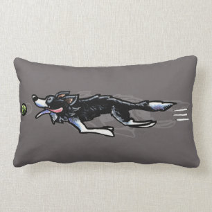Border Collie in Action Lumbar Pillow