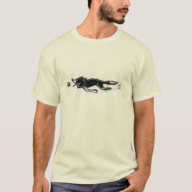 Border Collie in Action T-Shirt (Front)