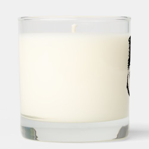 Border Collie in Black and White   Scented Candle
