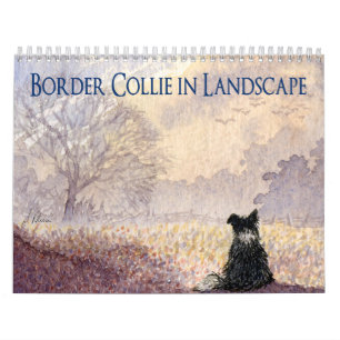 Border Collie in Landscape Calendar