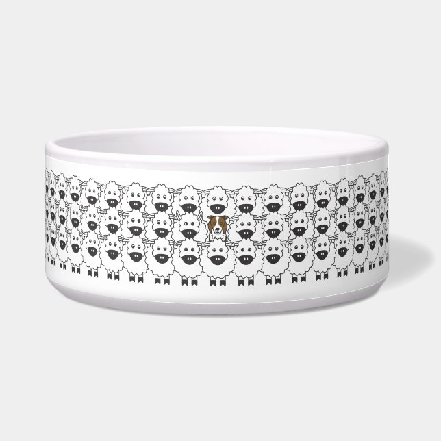 Border Collie in the Sheep Bowl (Front)