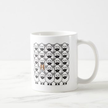 Border Collie In The Sheep Coffee Mug by khocker at Zazzle