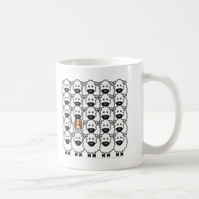 Border Collie in the Sheep Coffee Mug (Right)