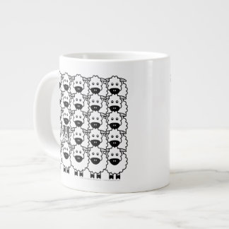 Border Collie in the Sheep Giant Coffee Mug