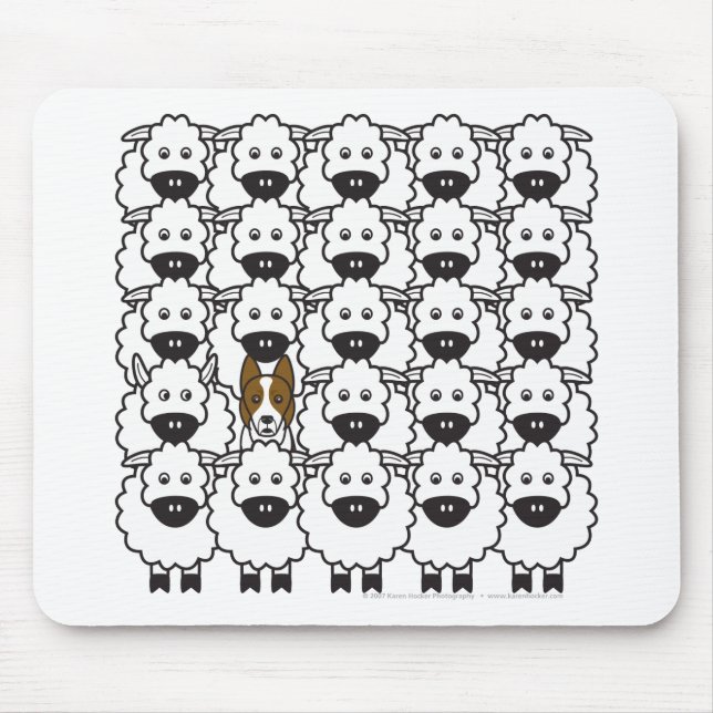 Border Collie in the Sheep Mouse Pad (Front)