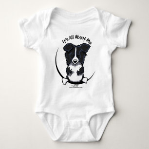 Border Collie Its All About Me Baby Bodysuit