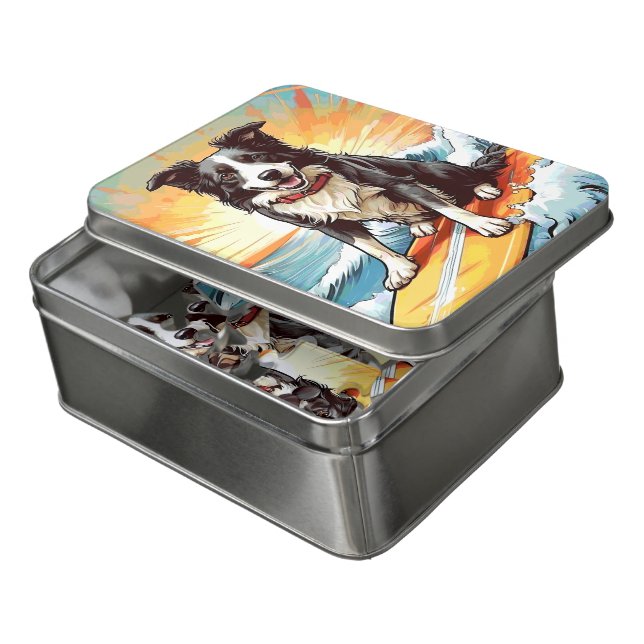 Border Collie Jigsaw Puzzle (Lid Open)