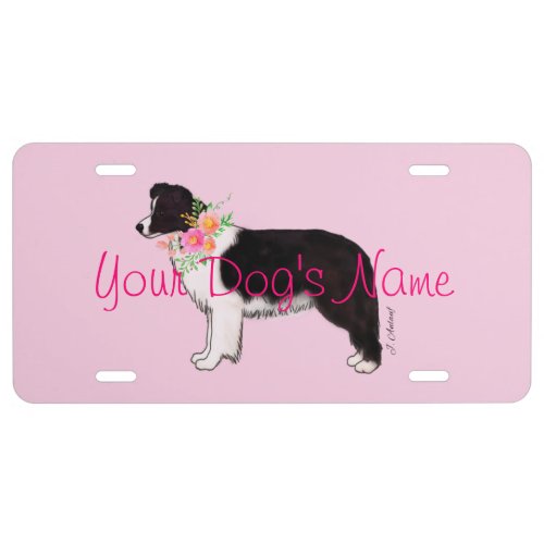 Border Collie Kennel Name Plate Tag