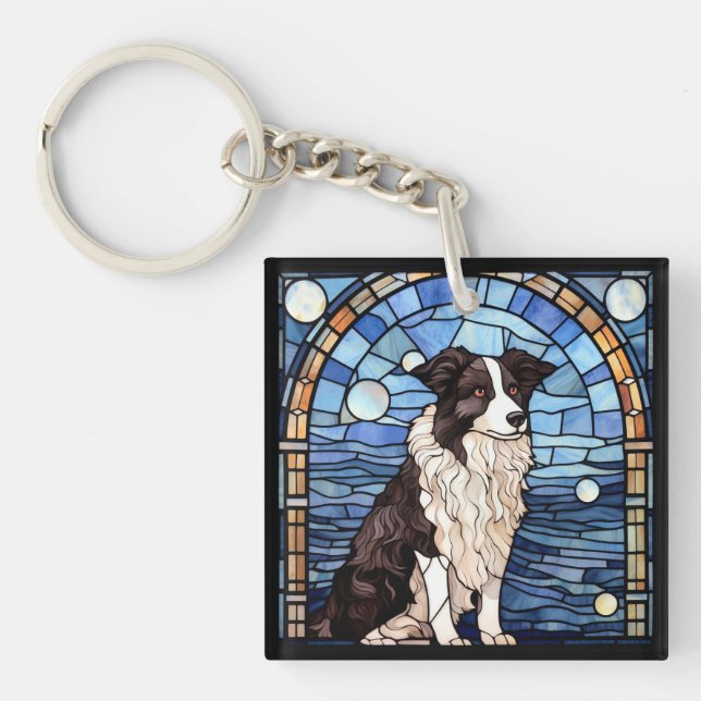 Border Collie  Keychain (Front)