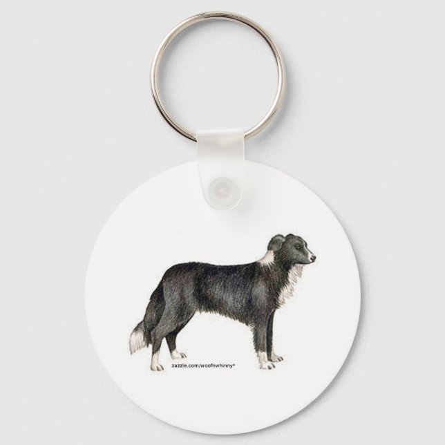 Border Collie Keychain (Front)