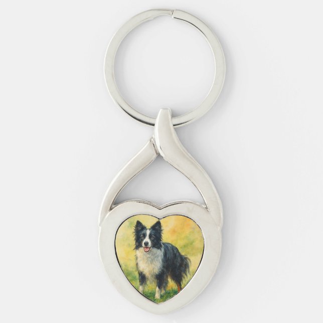 Border Collie Keychain (Front)