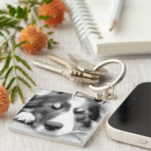 BORDER COLLIE KEYCHAIN