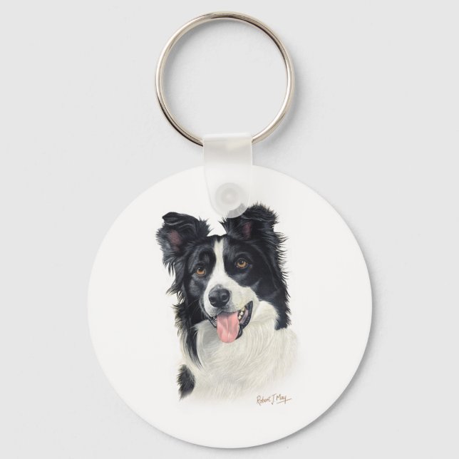 Border Collie Keychain (Front)