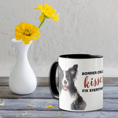 Border Collie Kisses Fix Everything Mug