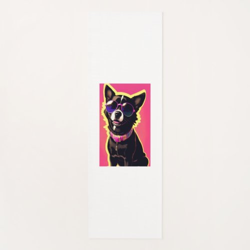 Border collie lady yoga mat