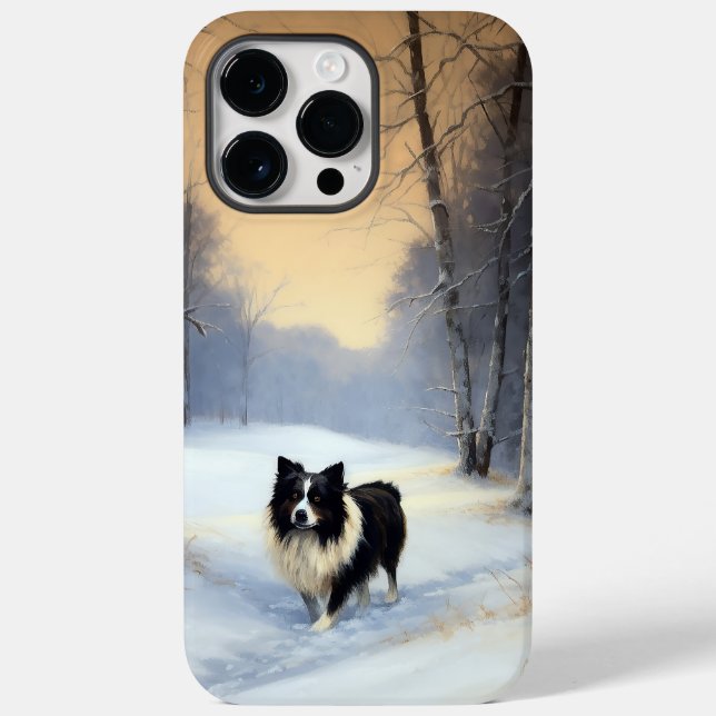 Border Collie Let It Snow Christmas Case-Mate iPhone Case (Back)