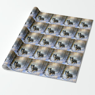 Border Collie Let It Snow Christmas Wrapping Paper