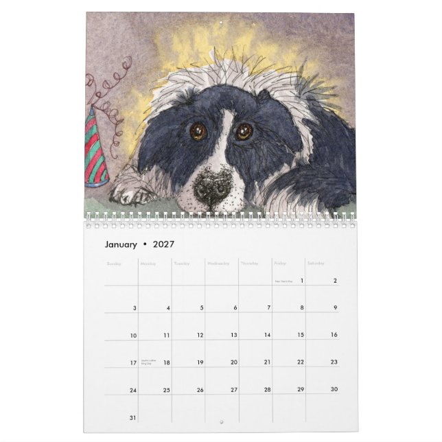 Border Collie Life wall calendar (Jan 2027)