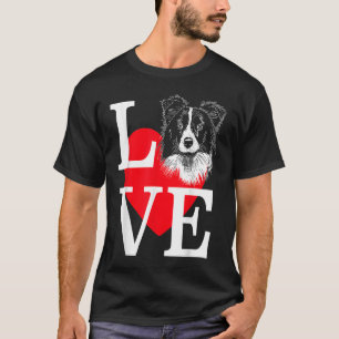 Border Collie Love Cute heart Border Collie T-Shirt