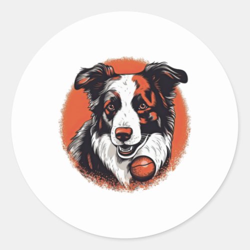 Border Collie Love Dog_Centric Design Classic Round Sticker