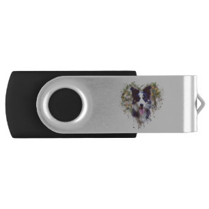 Border Collie Lover Design Flash Drive