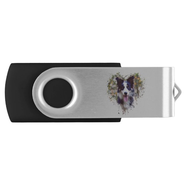 Border Collie Lover Design Flash Drive (Front)