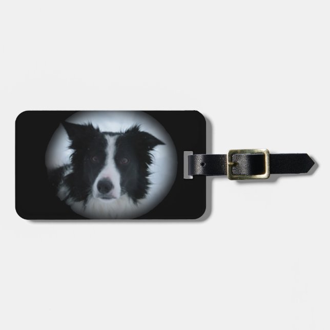 Border Collie Luggage Tag (Front Horizontal)