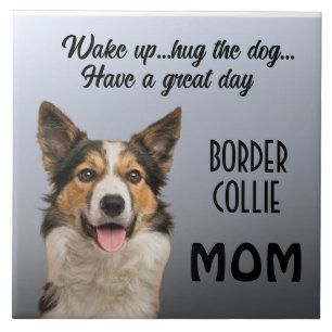 Border Collie Mom Ceramic Tile