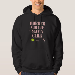 Border Collie Mom Club Retro Groovy Dog Mum Funny  Hoodie