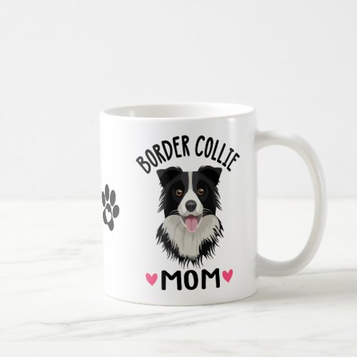  Border Collie Mom Gift Black White Puppy Dog   Coffee Mug