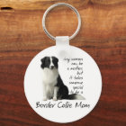 Border Collie Mom Keychain