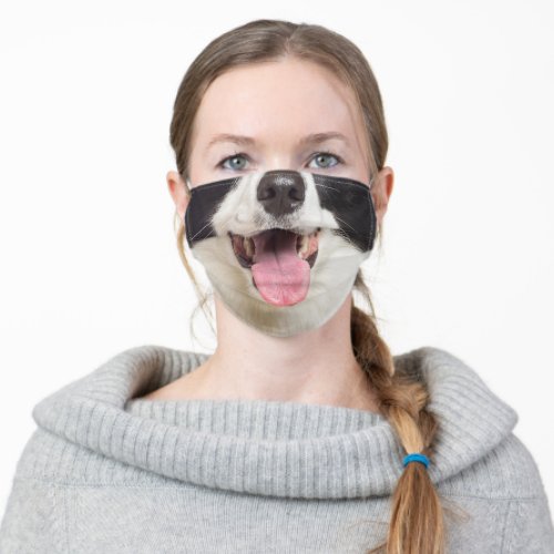 Border Collie Mouth Funny Nose Face Dog Lovers Adult Cloth Face Mask