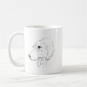 Border Collie Mug – Hand Drawn Ink Dog Coffee Mug
